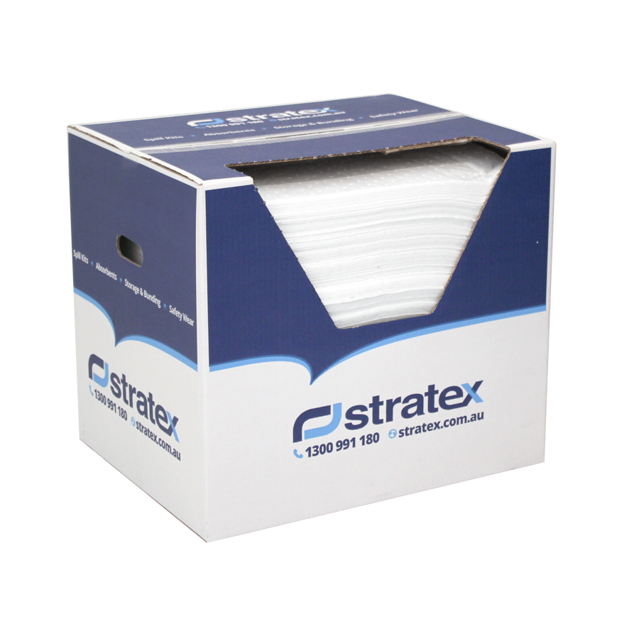 Oil & Fuel Standard Absorbent Pads (Box of 200) Stratex