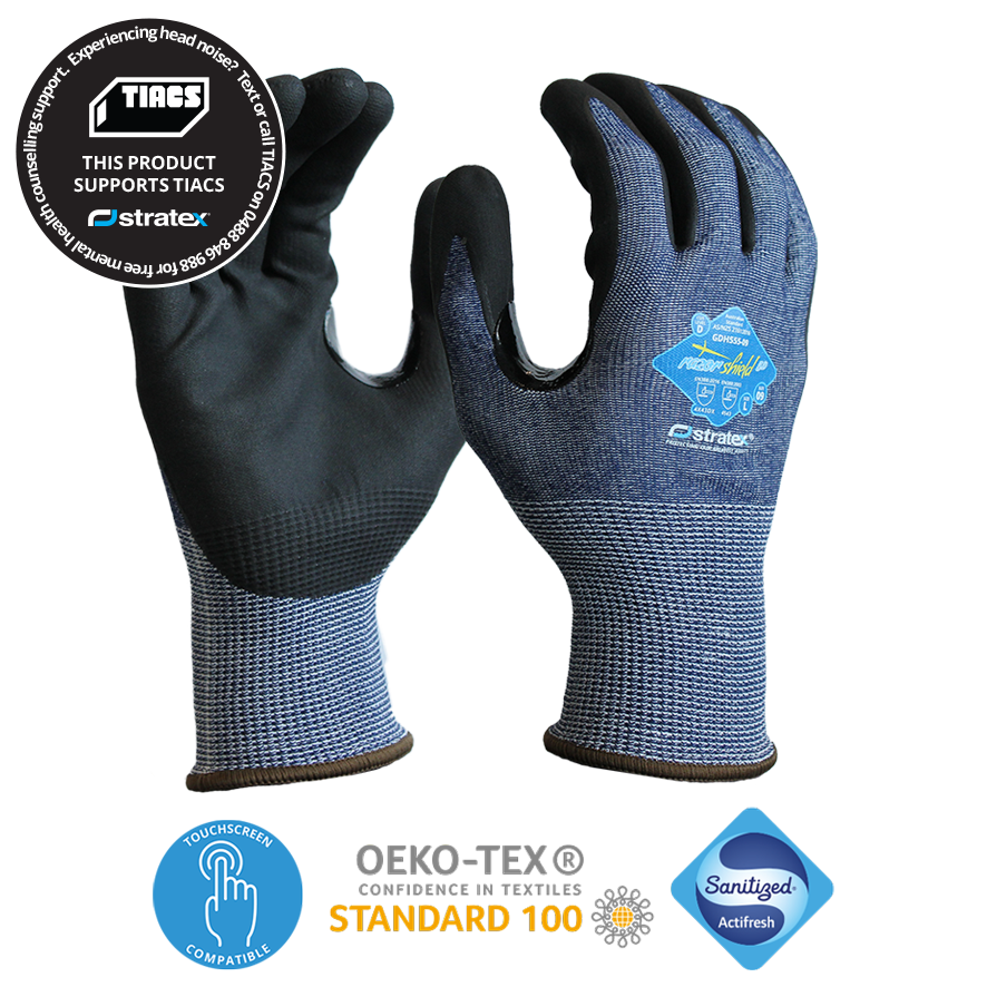Razorshield Cut 5D Safety Gloves TIACS - Large (12 Pack) | Stratex