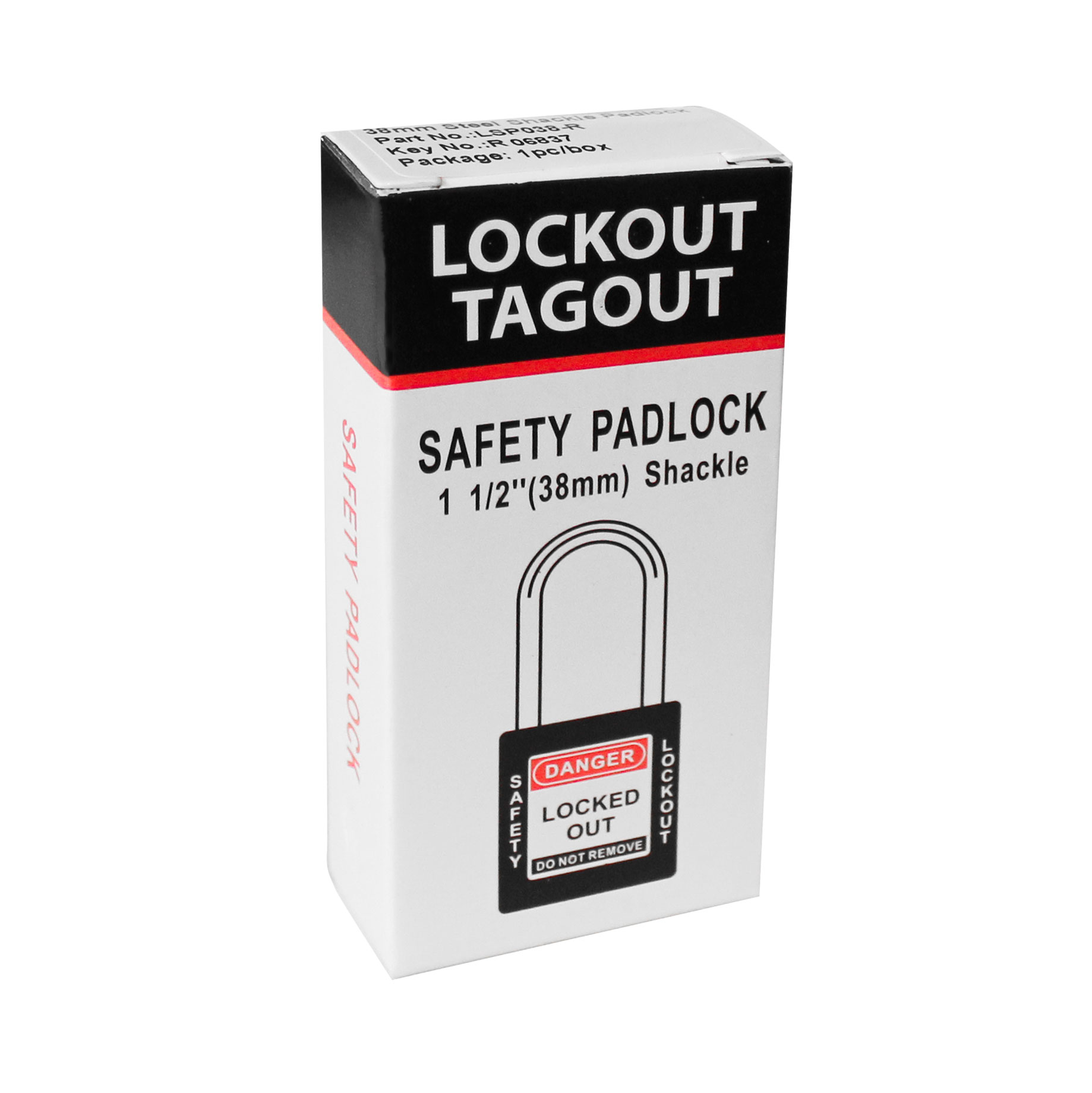 5 Sets Lockout Lock 38mm, Tagout Padlock, Anti-Skid Corrosion Resistant Padlocks, OSHA Compliant Safety Locks With Keys For Stations And Devices Industrial/Outdoor - View #2